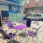 ست چهار نفره میز و صندلی مسافرتی تاشو دسته مبلی مدل سوپرvipو میزبرزنتی